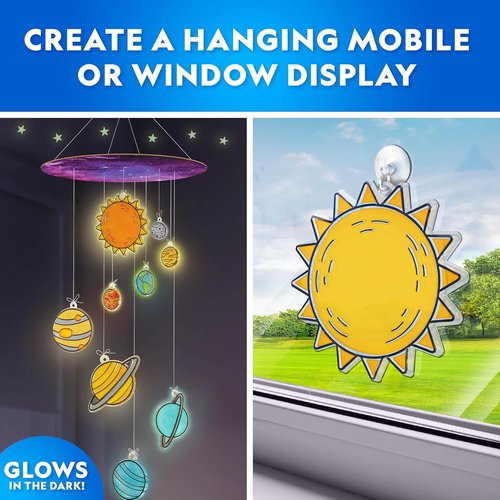 National Geographic Ultimate Space Activity Kit - Glow-in-the-Dark Solar System Model & Night Light for Kids