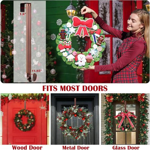 Adjustable Metal Wreath Door Hanger by [Brand Name] - Perfect for Easter Decorations | Fits 15-25 Inches