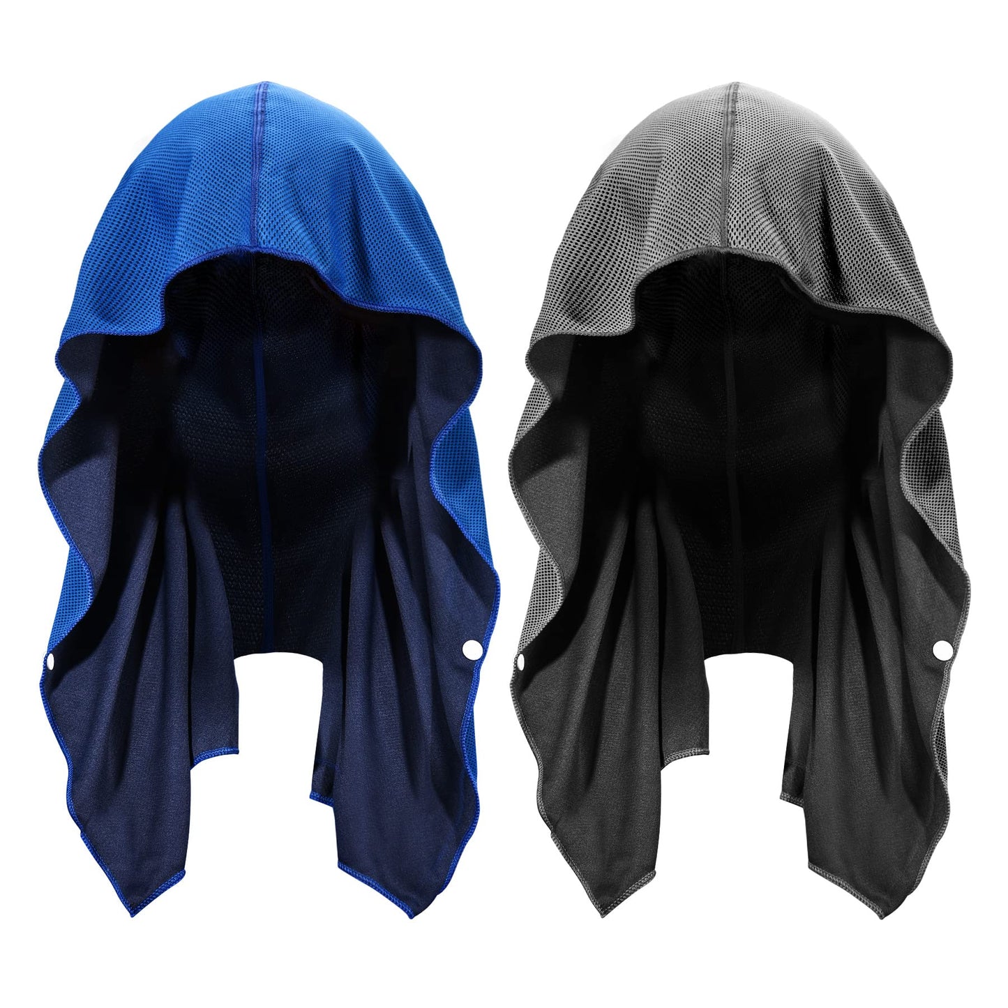 Sukeen Cooling Hoodie Towel for Men, Quick Drying Cooling Towels for Neck and Face, Cooling Head Towels Stay Chill Towel, Sport Workout Cooling Neck Wrap for Hot Weather