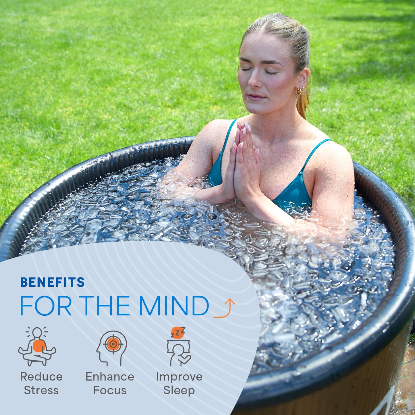 LifePro NordPod Plus Recovery Ice Tub – Portable Cold Plunge Tub with Drop-Stitch Construction – Ice Bath Tub for Athletes – Cold Water Therapy Tub for Ice Bath Recovery with Inflatable Lid & Air Pump
