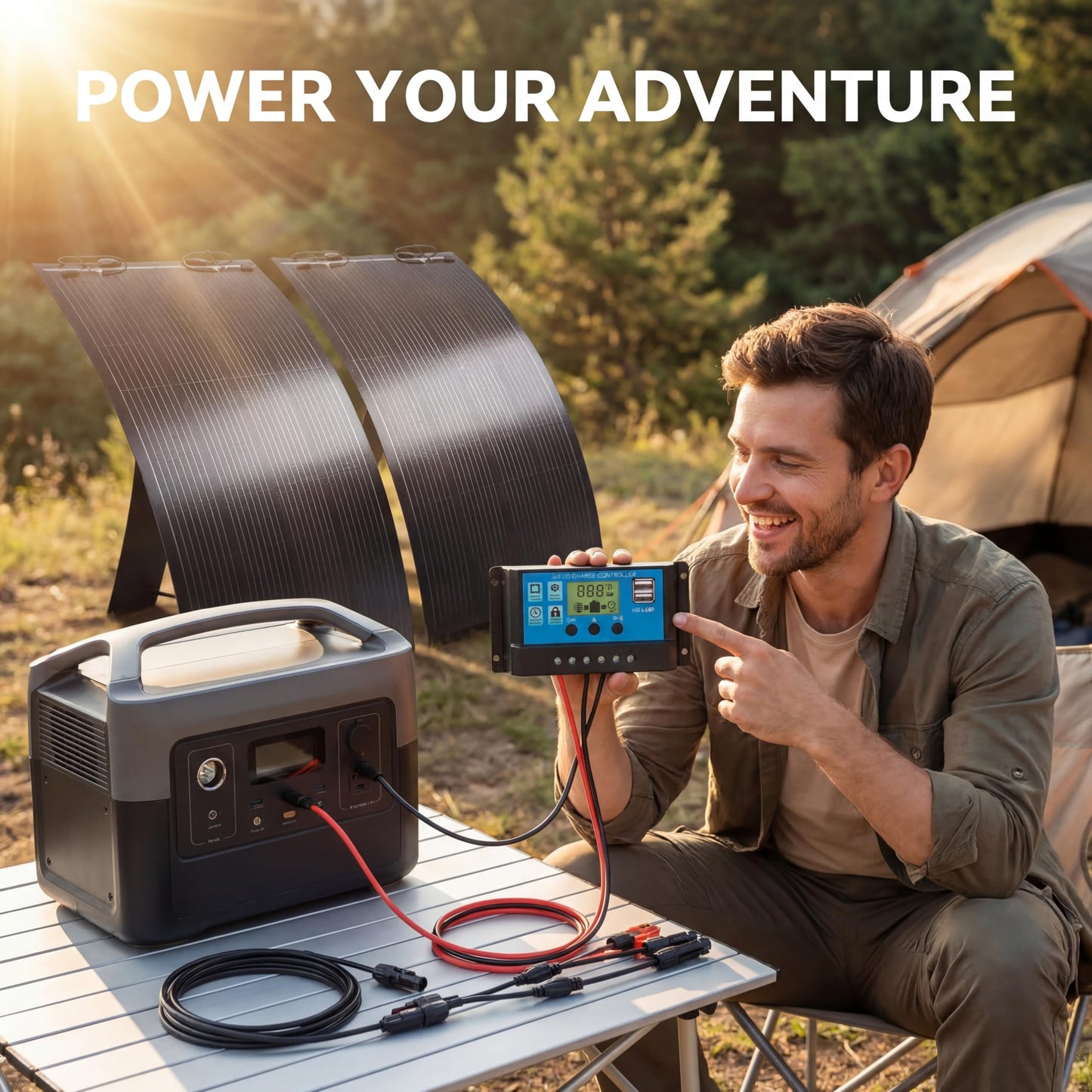 1000 Watt Solar Panel Kit, with Charge Controller(40A) 2pcs 500 Watt Flexible Monocrystalline Solar Panel kit Photovoltaic Module for 12-48V Battery Charging Car Battery Camper RV