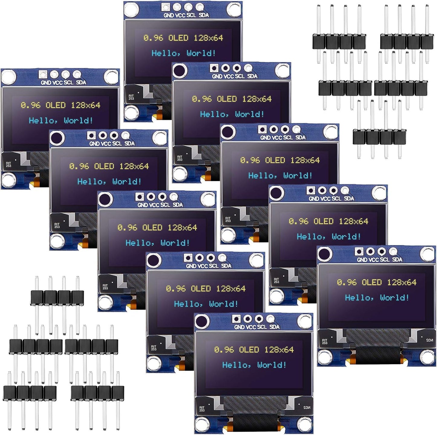 Frienda 10 I2C I2C Pieces OLED Display Module OLED Screen Driver IIC Tabellone Seriale con Display Auto-Luminoso
