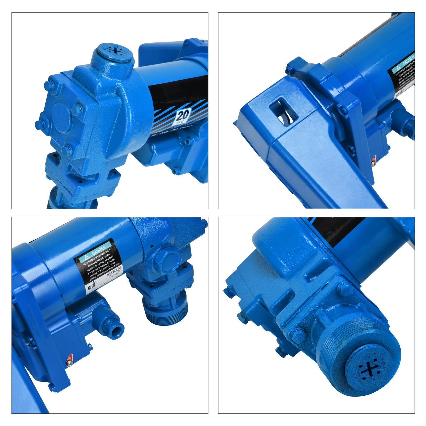 DWVO 20GPM 12V Fuel Transfer Pump DC Gasoline with Nozzle Kit for Gas Diesel Kerosene