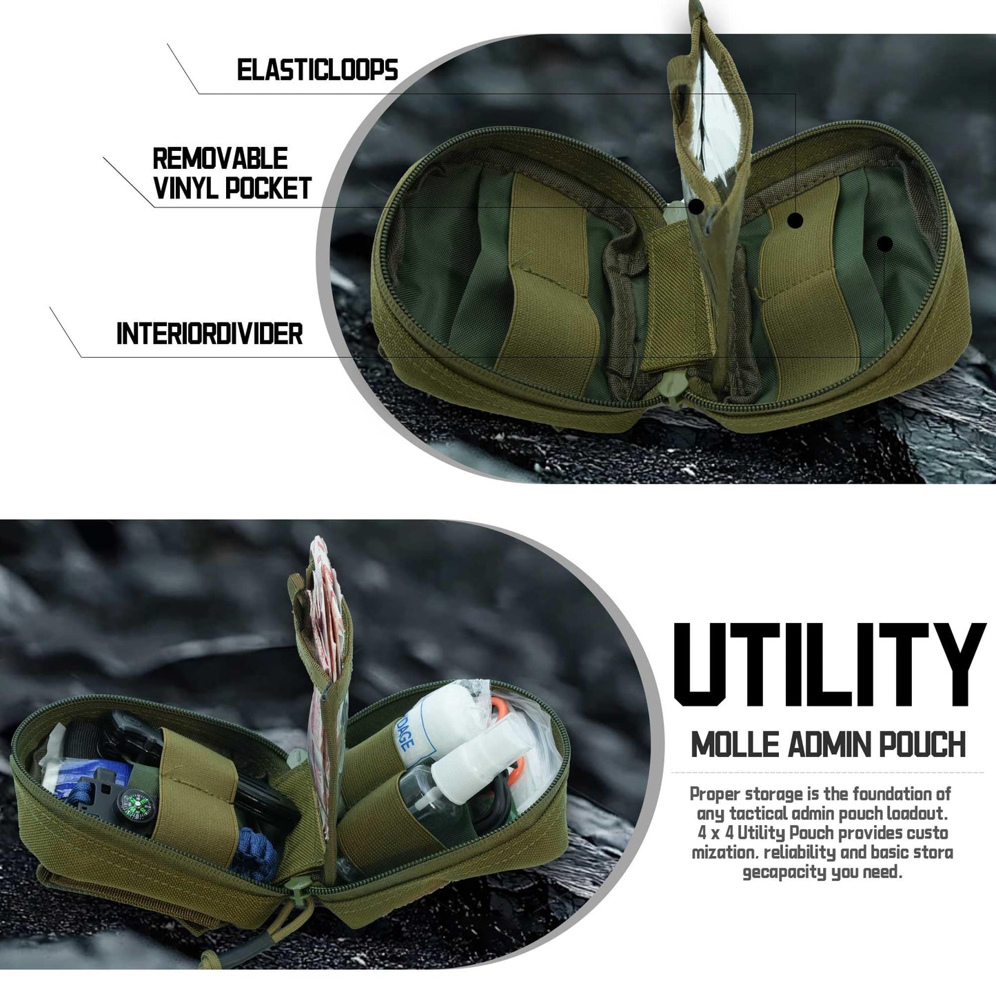 Small Admin Pouch Molle, Tactical Mini Utility Tool EDC Waist Belt Pouches Bag for Vest Backpack