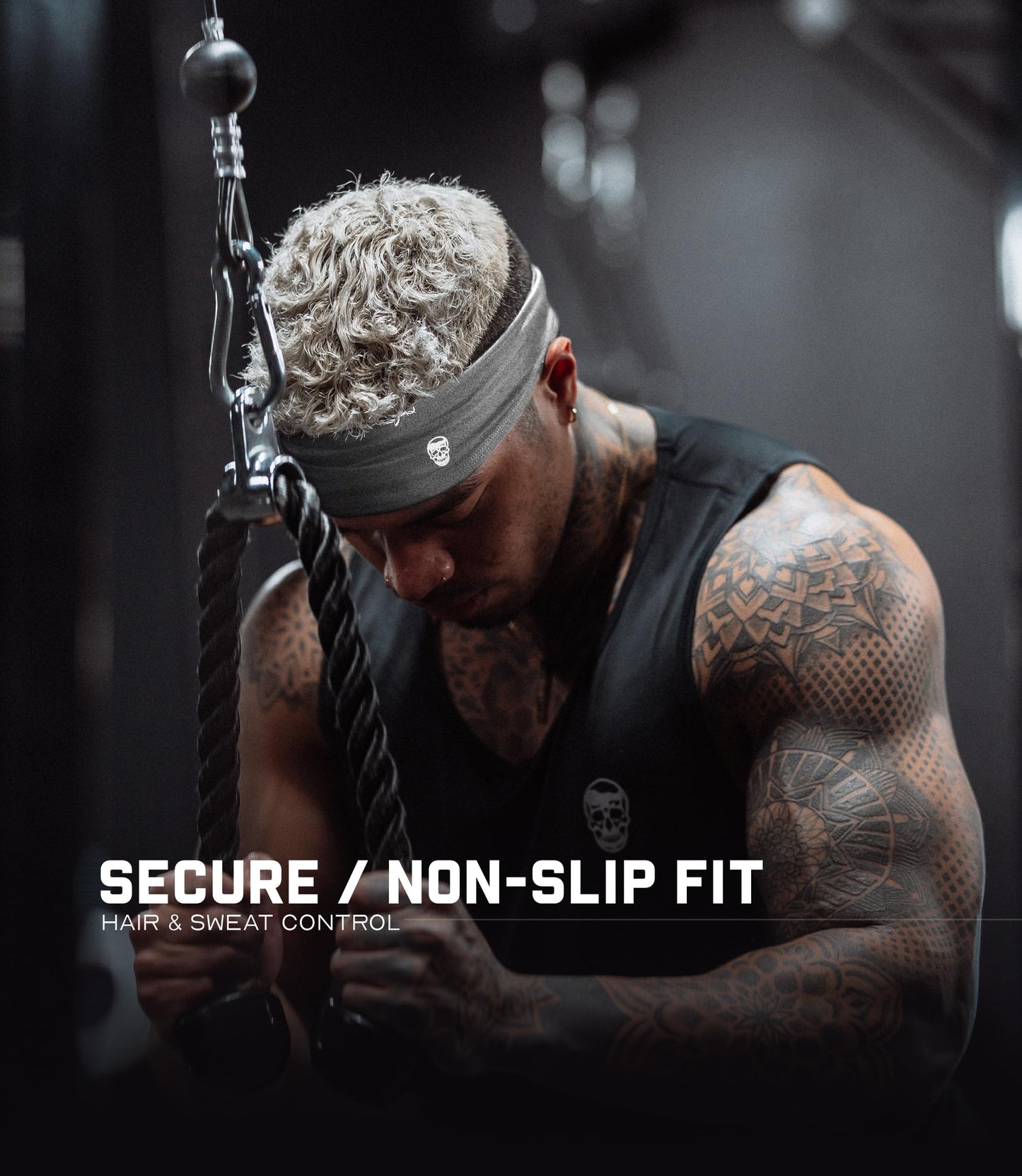 Gymreapers Workout Headbands for Men & Women-Comfortable Sweat Absorbing Band to Keep Hair Back During Running Sports Gym Cycling and Outdoor Activities
