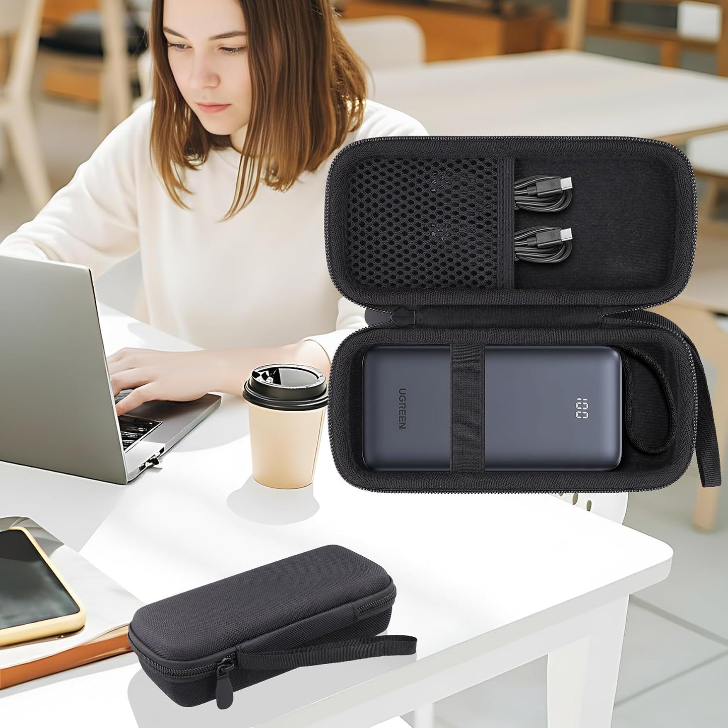 Aenllosi 20000mAh 45W for UGREEN Nexode Power Bank Hard Carrying Case,UGREEN Power Bank Organizer (Case Only)