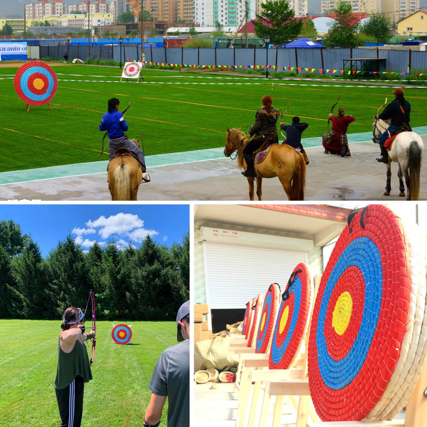 Cifupy Traditional Hand-Made Archery Target 5 Layers Straw Archery Target,Arrow Target for Recurve Bow Longbow for Outdoor Hunting Shooting Practice Archery (20 Inch Targets for Backyard)