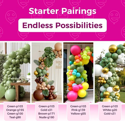 Bezente Sage Green Latex Party Balloons - 150 Pack of 5-Inch Round Helium Balloons for Weddings & Celebrations