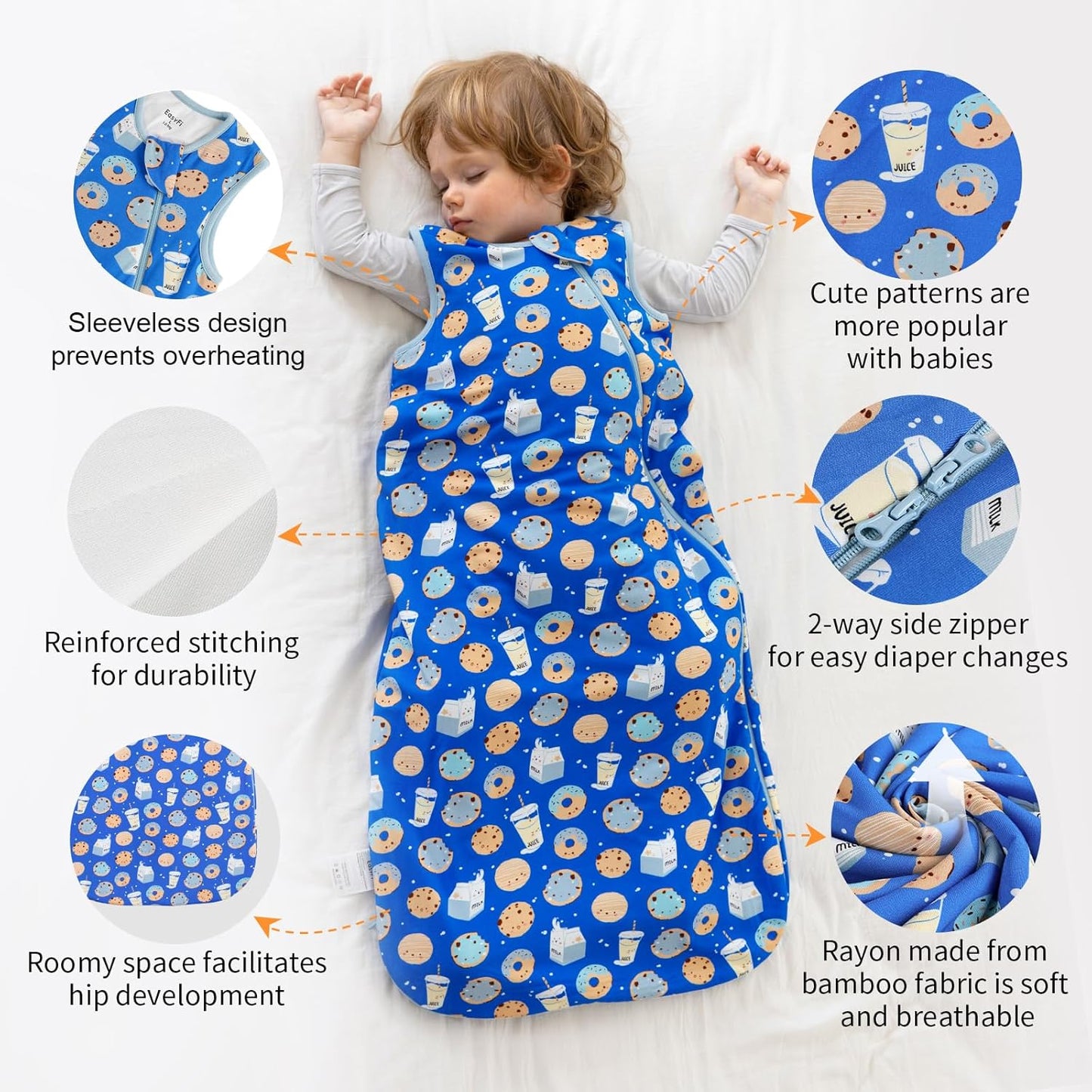 Bamboo Rayon Sleep Sack by [Brand Name] - Supersoft 1.0 Tog Baby Wearable Blanket | 6-12 Months, Unisex