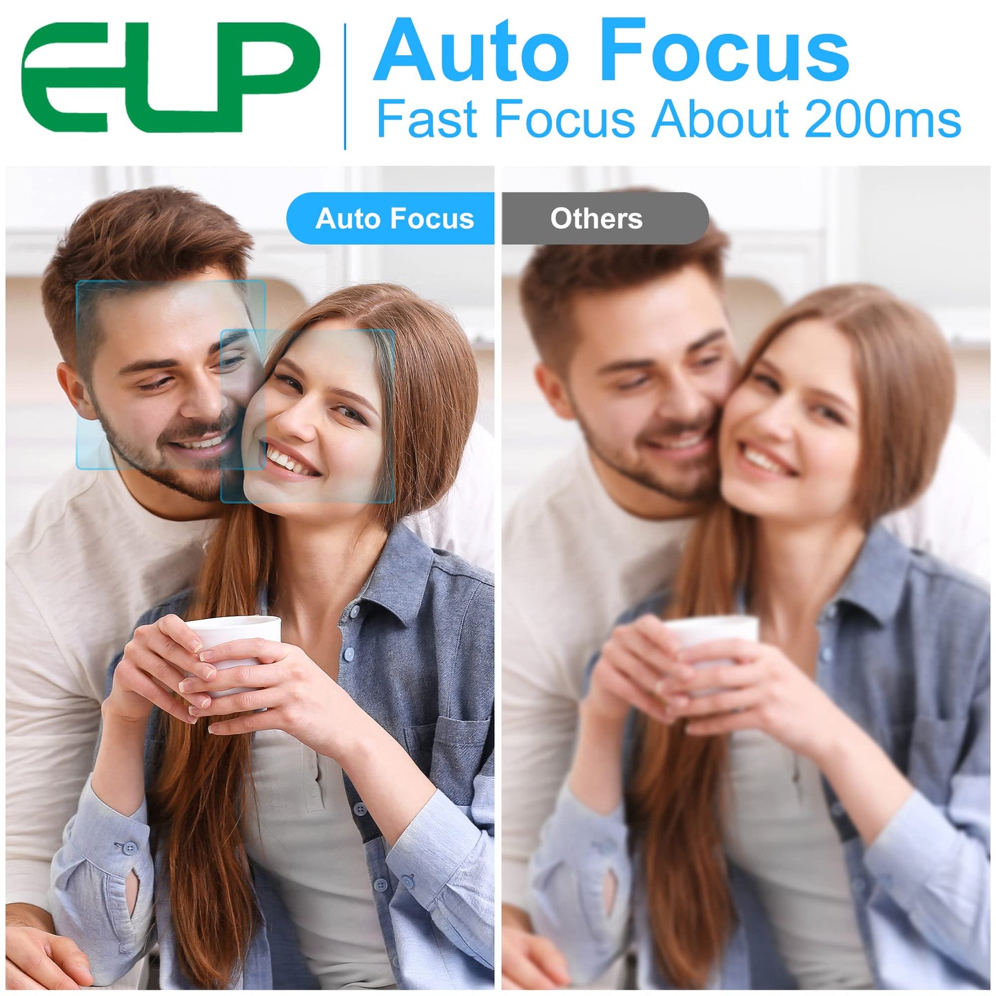 ELP 16MP Autofocus USB Camera Module - 4K UVC USB2.0 With 68-Degree Mini Size Lens IMX298 for Computer, Laptop, PC - Video Lightburn Industrial Embedded Webcam Board