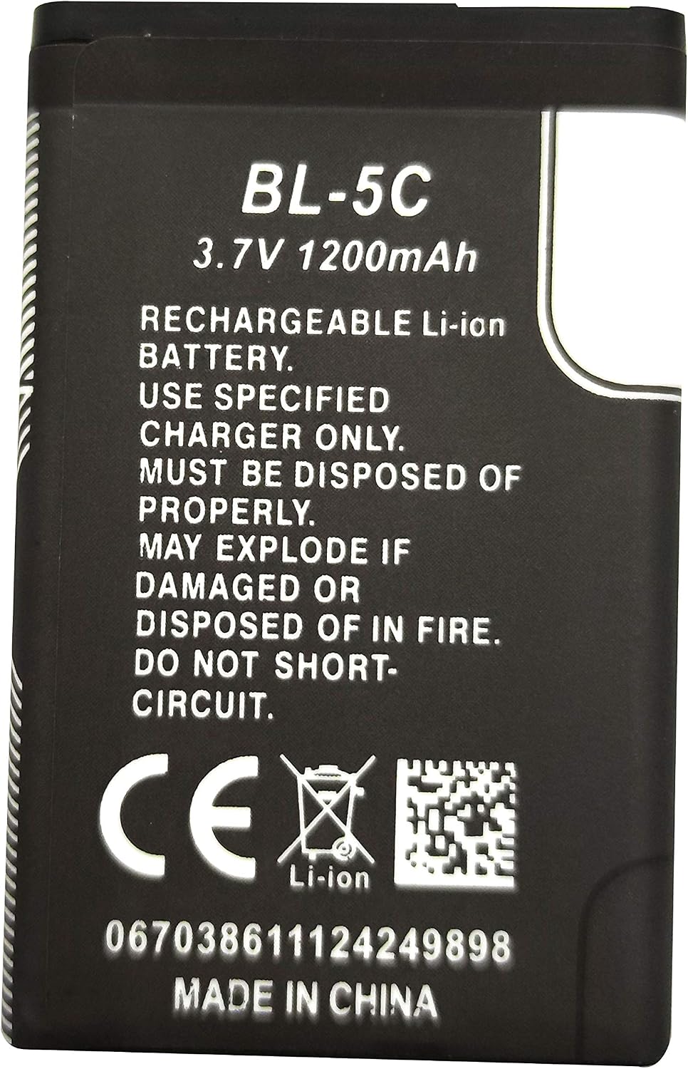 FITHOOD BL-5C Protection(3.7V 1200mAh) Rechargeable Battery Suitable for Household Radio with Current