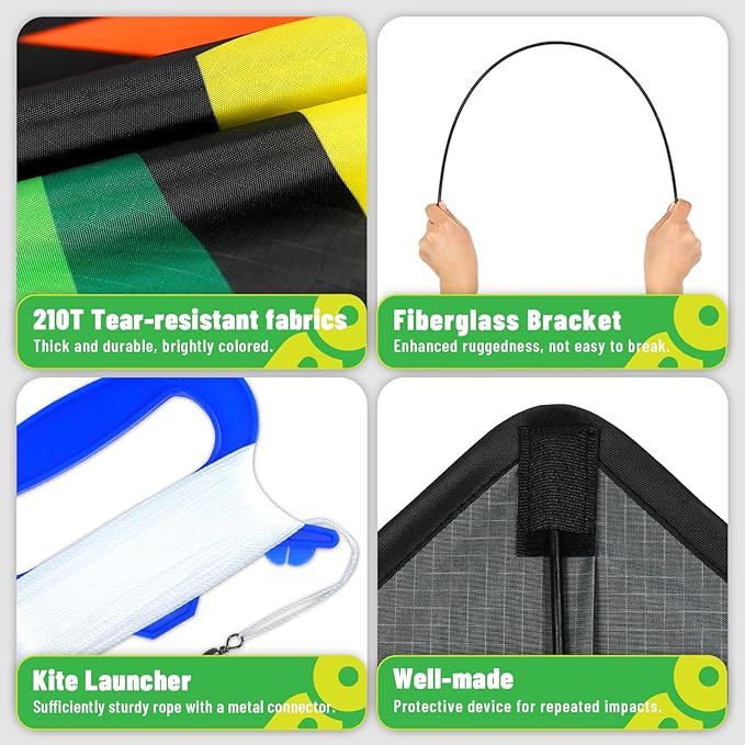 Delta Kites for Kids & Adults, Extremely Easy to Fly, Single Line Beach Kite