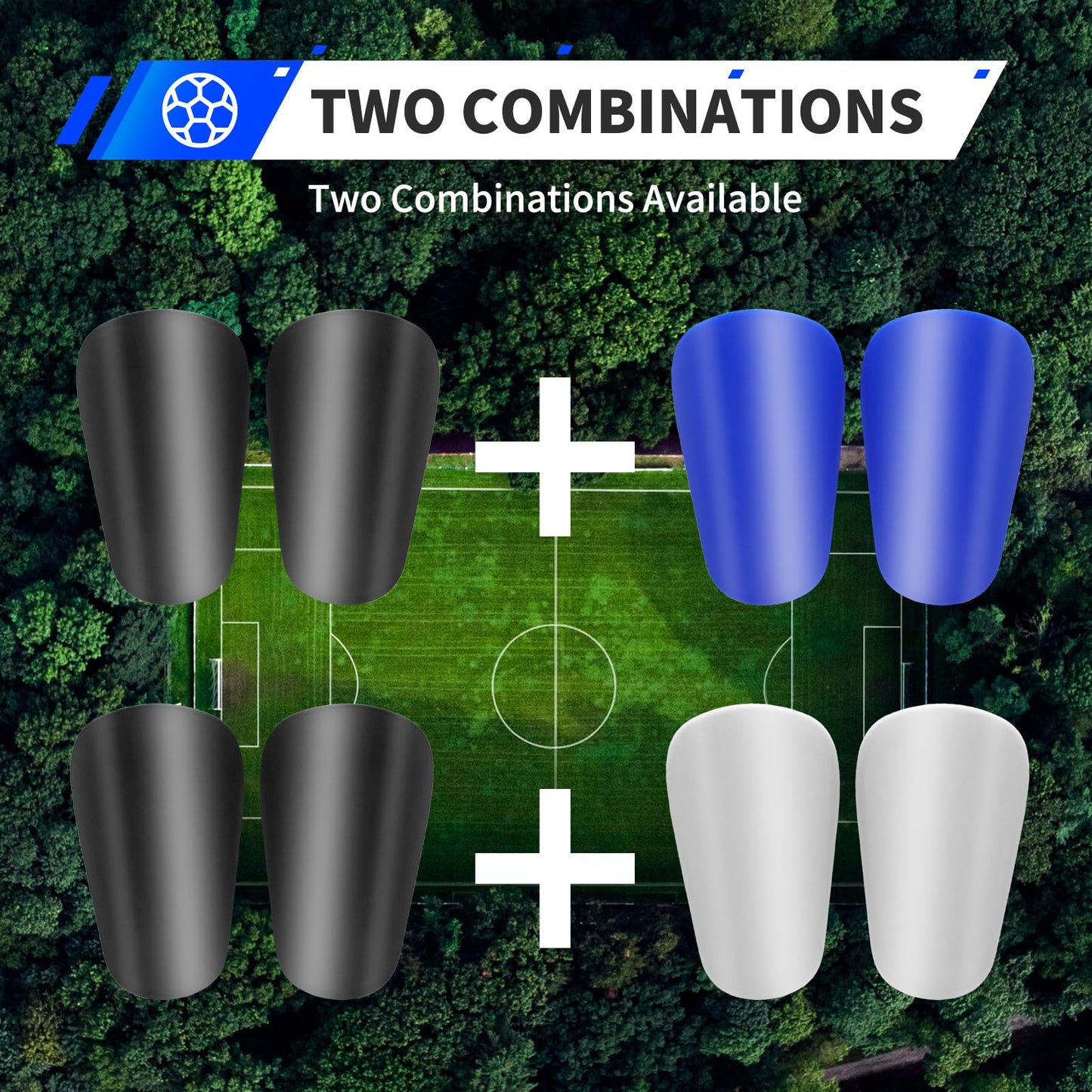 Motspo 2 Pairs Soccer Extra Mini Shin Guards for Toddler Kids Youth and Adults - Ultra Miniature Shin Guards Soccer - Extra Small Shin Pads So Light and Comfortable for Boys, Girls, Men, and Women