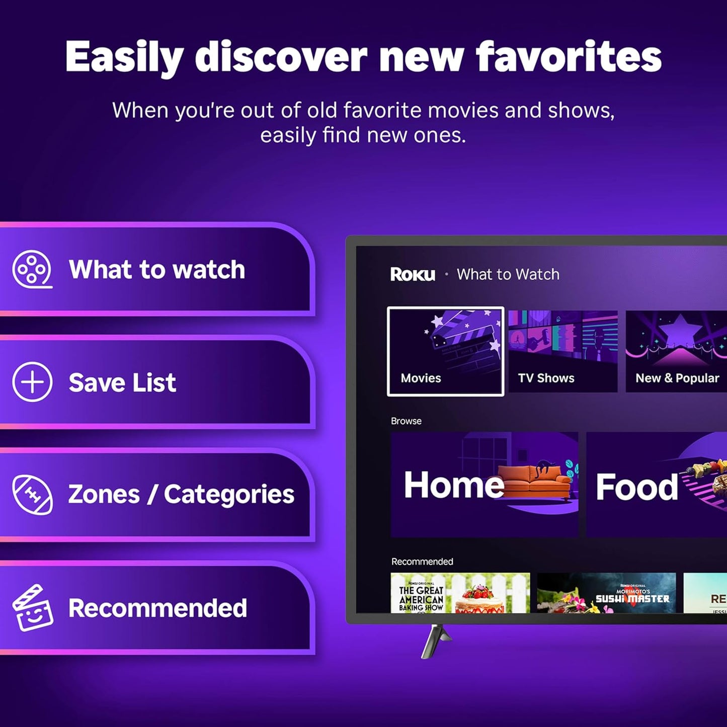 Roku 4K Streaming Stick Plus - & HDR Streaming Device for TV with Voice Remote - Free & Live TV