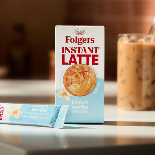 Folgers French Vanilla Flavored Instant Latte, 4.2 Ounce