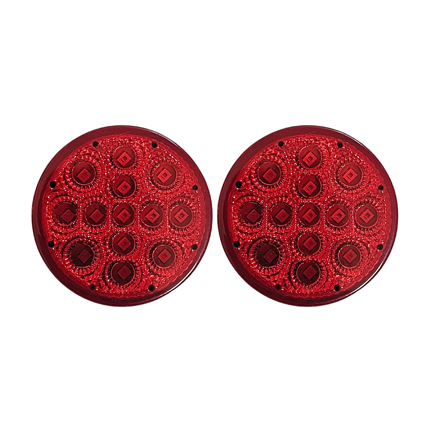 All Star Truck Parts LED Clearance Side Marker Lights Kit, 2.5in, 13 Diodes, Flush Mount, Waterproof, 12V, Red