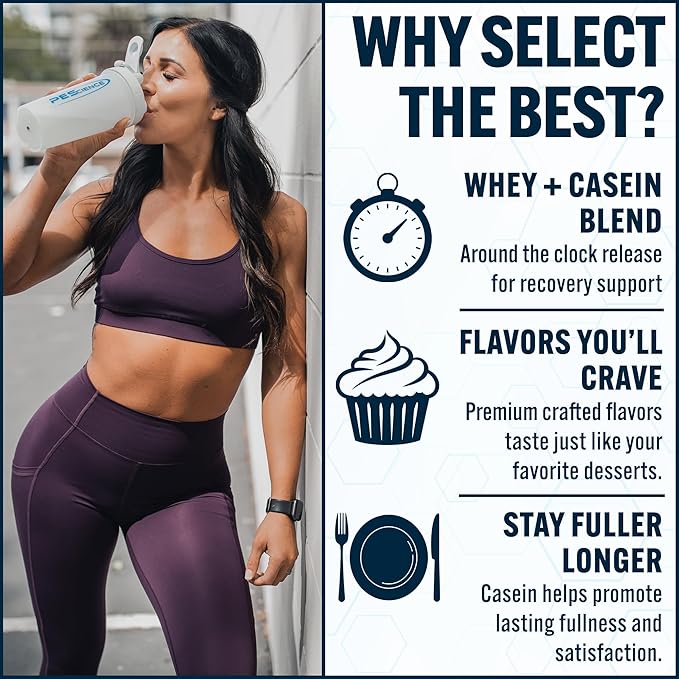 PEScience Select Protein Powder, Whey and Casein Blend, Clean Protein Powder for Women and Men, Low Calorie, Low Carb, Keto Friendly, Gluten Free - Gourmet Vanilla - 5 Servings