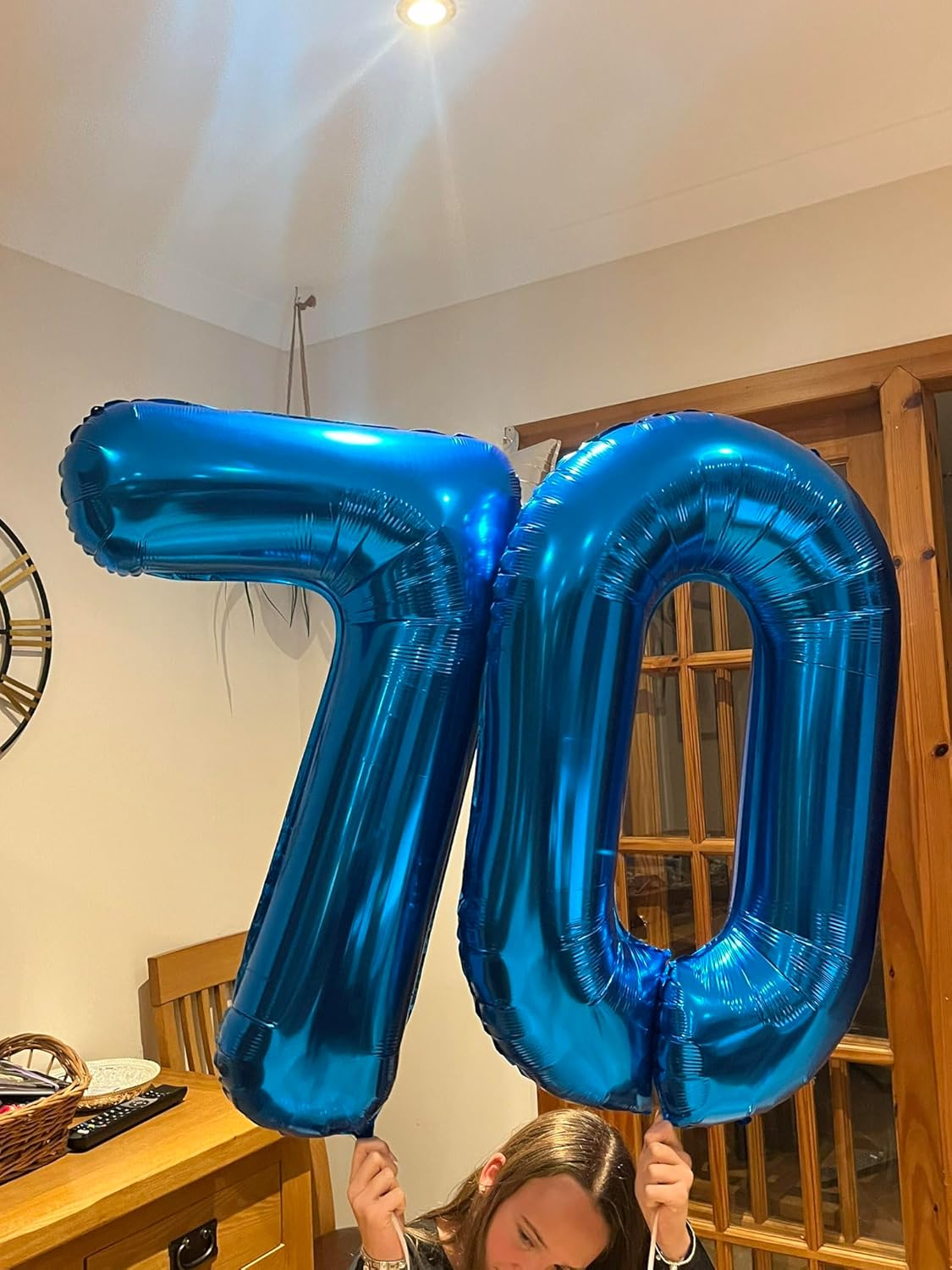 Number 80 Balloon - 40 Inch Navy Blue Birthday Decoration for 80th Celebration | Perfect for Men & Women