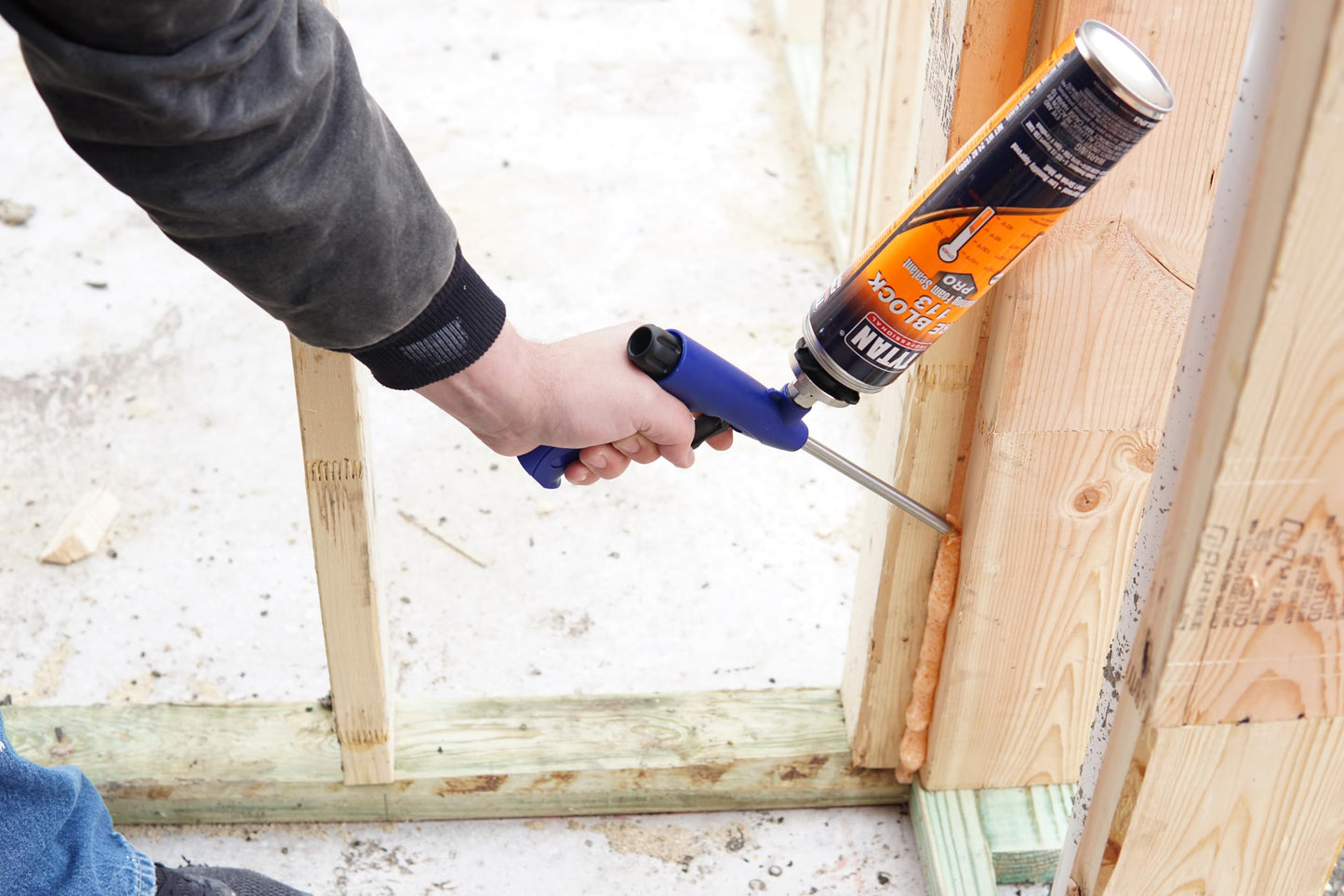 Fire Block 113 Orange Fire Blocking Foam Sealant – 24 oz Gun-Grade Polyurethane Foam for Gaps, Cracks, Walls, Joints, Electrical Outlets & PVC Pipe (12x24 oz) + Precision Max Gun & Cleaner