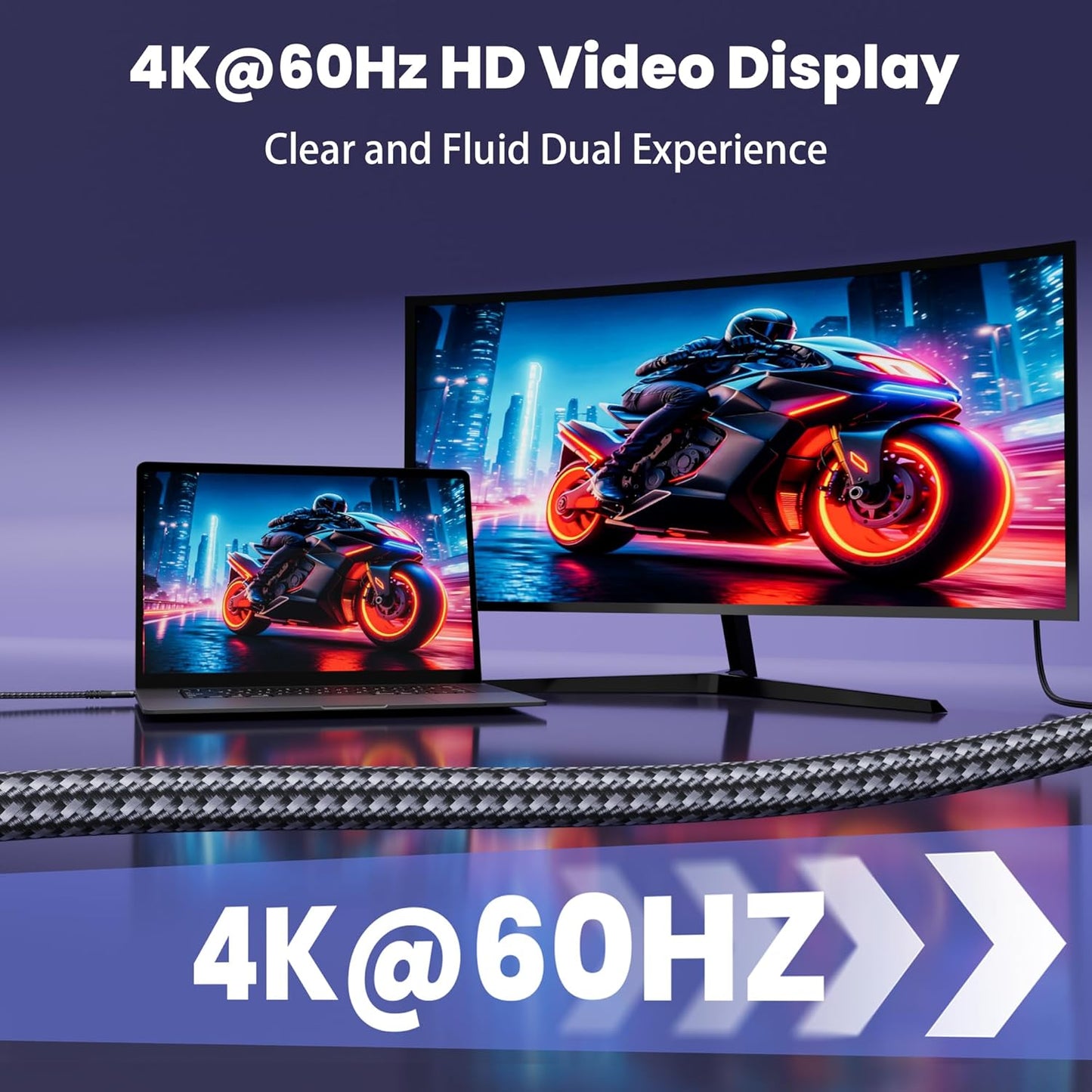 Arkidyn 20ft, 240W 20Gbps 4K@60Hz 17/16/15, USB C to USB C Cable PD Fast Charging, Data Transfer, Video Cable, Durable