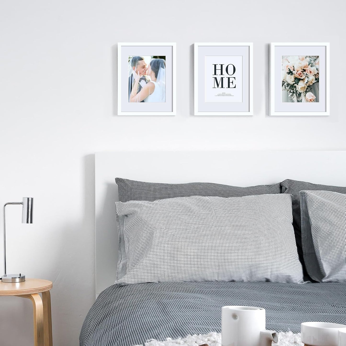 Upsimples 11x14 Picture Frame - Versatile Display for 8x10 Photos with Mat or 11x14 Without Mat | White, 1 Pack