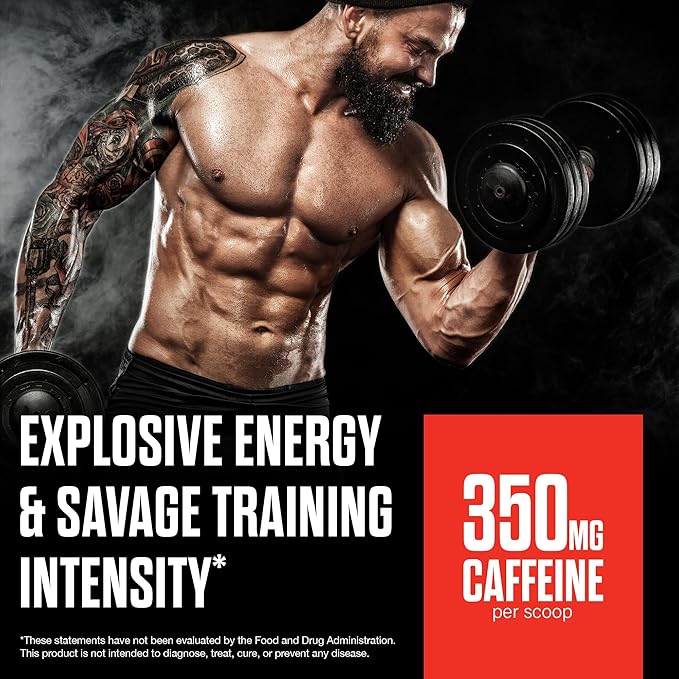 JNX SPORTS The Shadow! 350mg of Caffeine Hard Core Preworkout - Lemon 30 Servings | Electric Energy, Mental Focus & Superhuman Strength for Men & Women