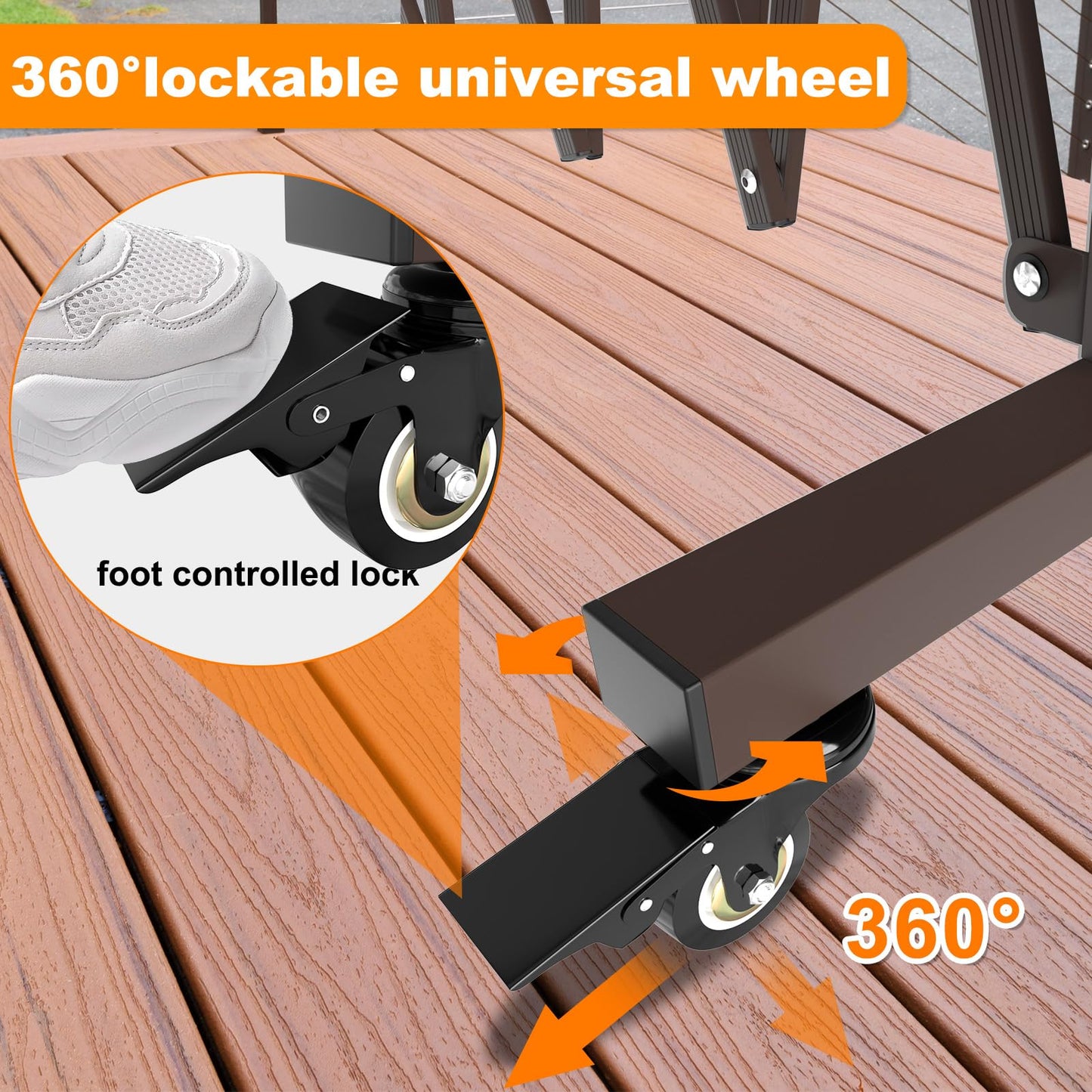 TSAYAWA 213” Wide Expandable Retractable Driveway Gate for Outdoor, Metal Fence Barrier with Lockable Foot Casters, 0-180° Rotatable Two-Segment Yard Garden Gate for Dog Security (213W×39.76H, Grey)
