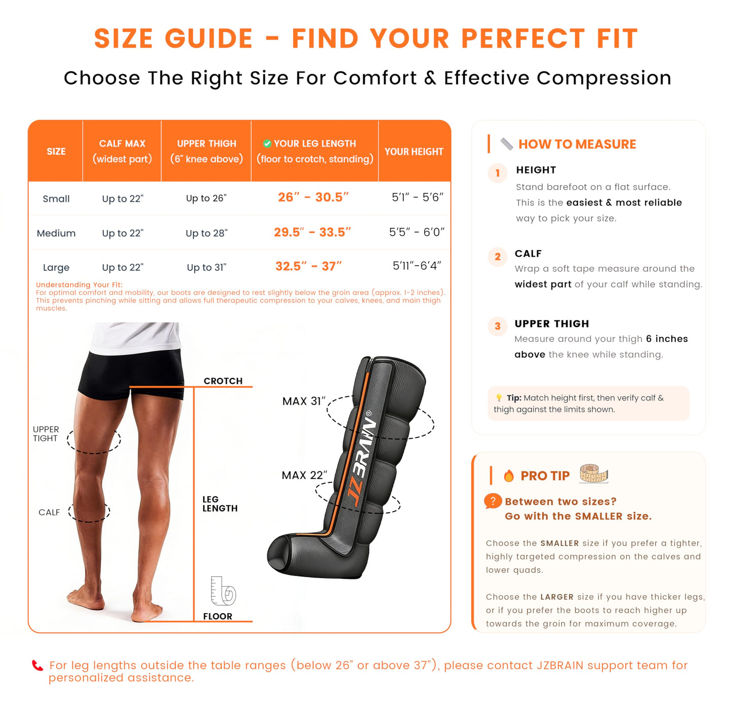 JZBRAIN Air Compression Leg Recovery Boots : Sequential Full Leg Compression Massager System for Muscle Relaxation & Relief - 11 Intensity 6 Modes 3 Heat for Athletes & Gym (Large)