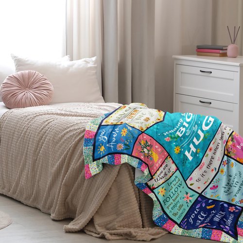Butonus Get Well Gifts for Women After Surgery, Thinking of You Inspirational Encouragement Feel Better Gifts for Women, Knee Post Surgery Recovery Blanket for Woman, Hug Healing Blanket 60x50in