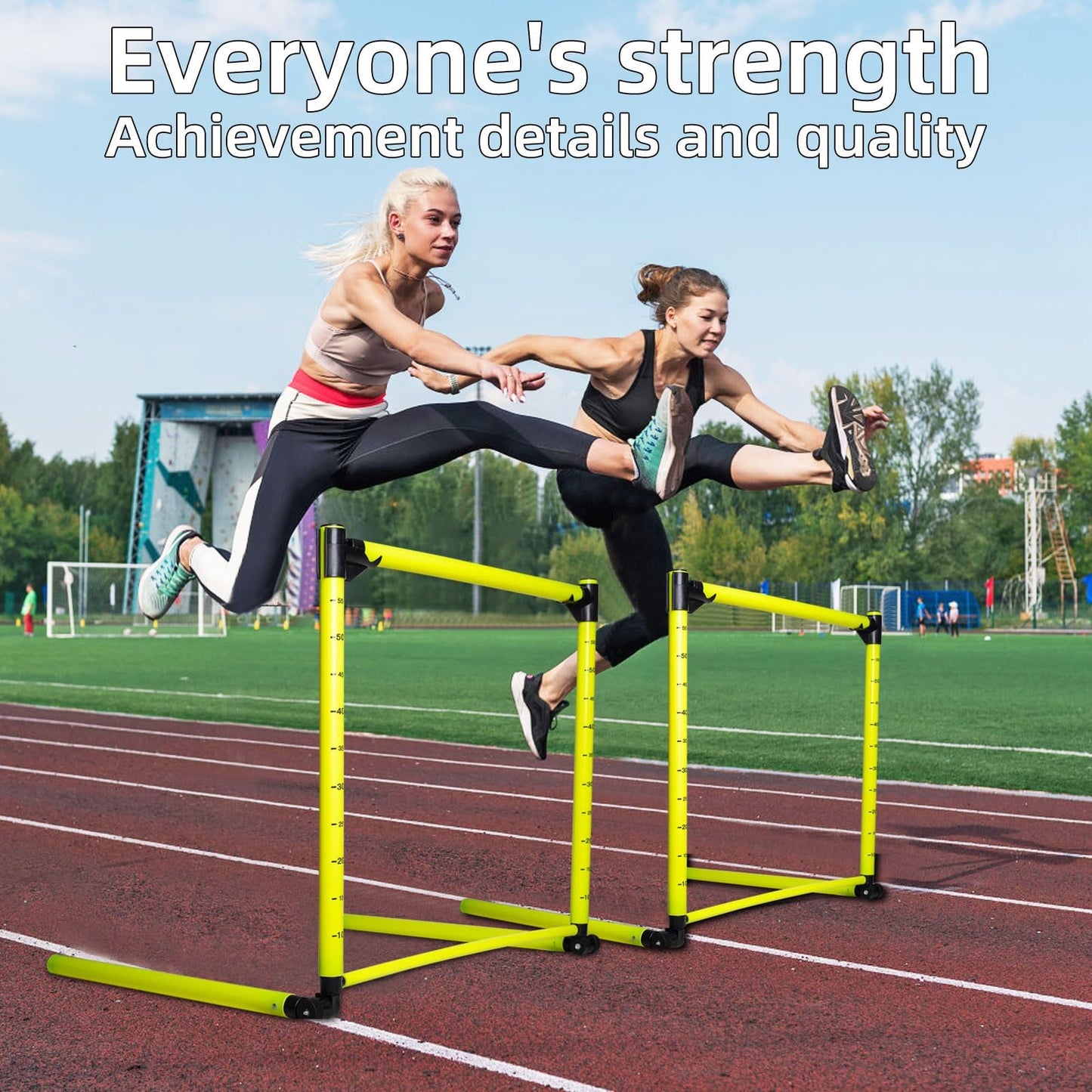 pindaprda Adjustable Hurdles with Scale - Detachable Agility Training Equipment for Track, Soccer & Football, Indoor & Outdoor Use, Ideal for Athletic Jumping & Speed Drills 1PC