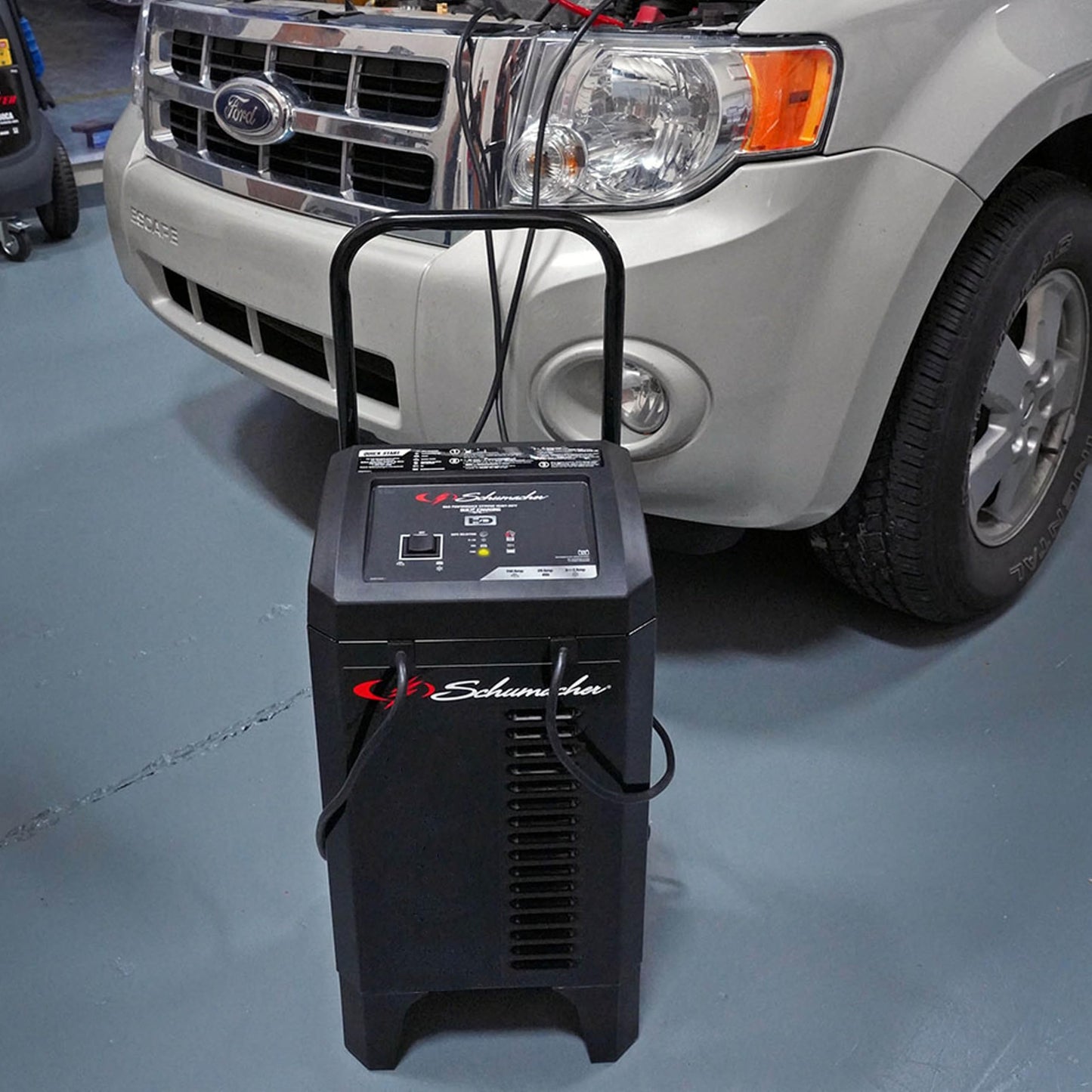 Schumacher Electric Wheeled Automatic 6A Car Battery Charger and 150A Engine Starter, 4-in-1 Solution, Maintainer, 20A Boost, for 12V Automotive and Marine Batteries, SC1364