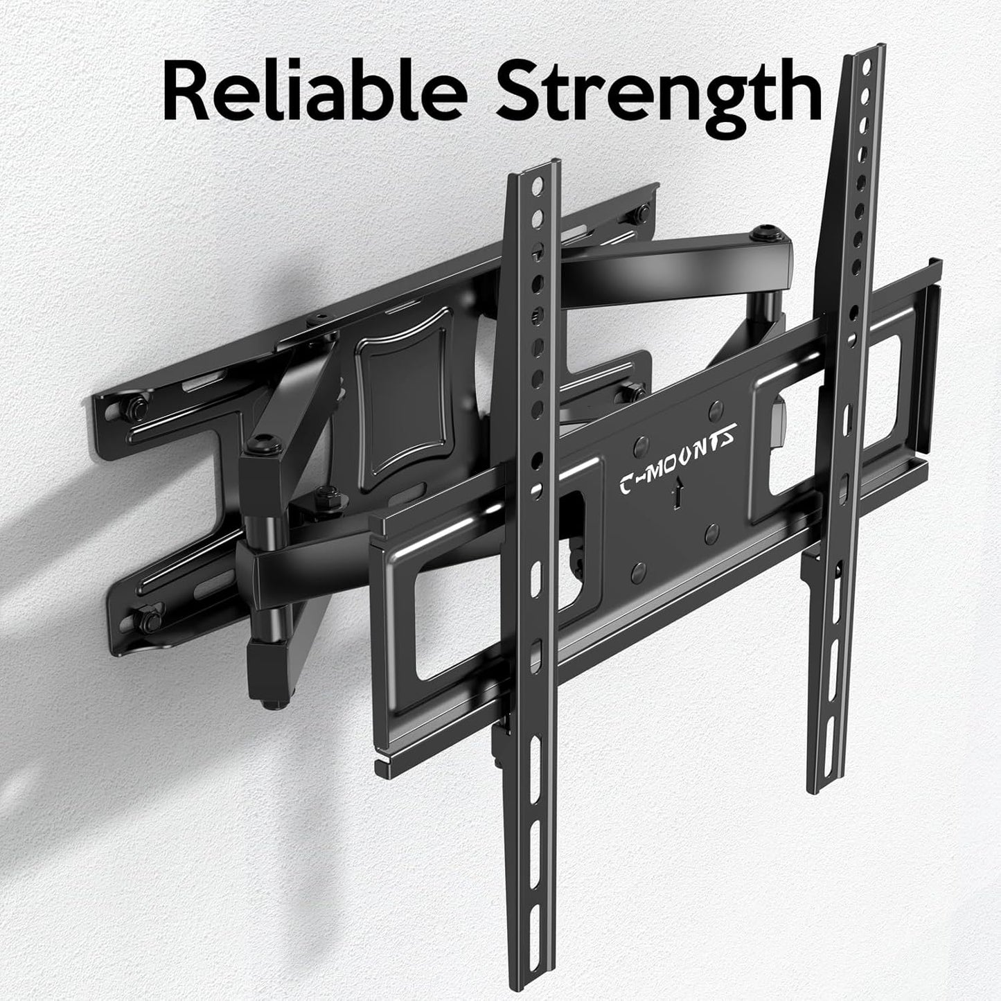 C-MOUNTS 26 65 Inch 400X400 110lbs,Fits 16" Full Motion TV Wall Mount Bracket with Articulating Dual Arm Swivel