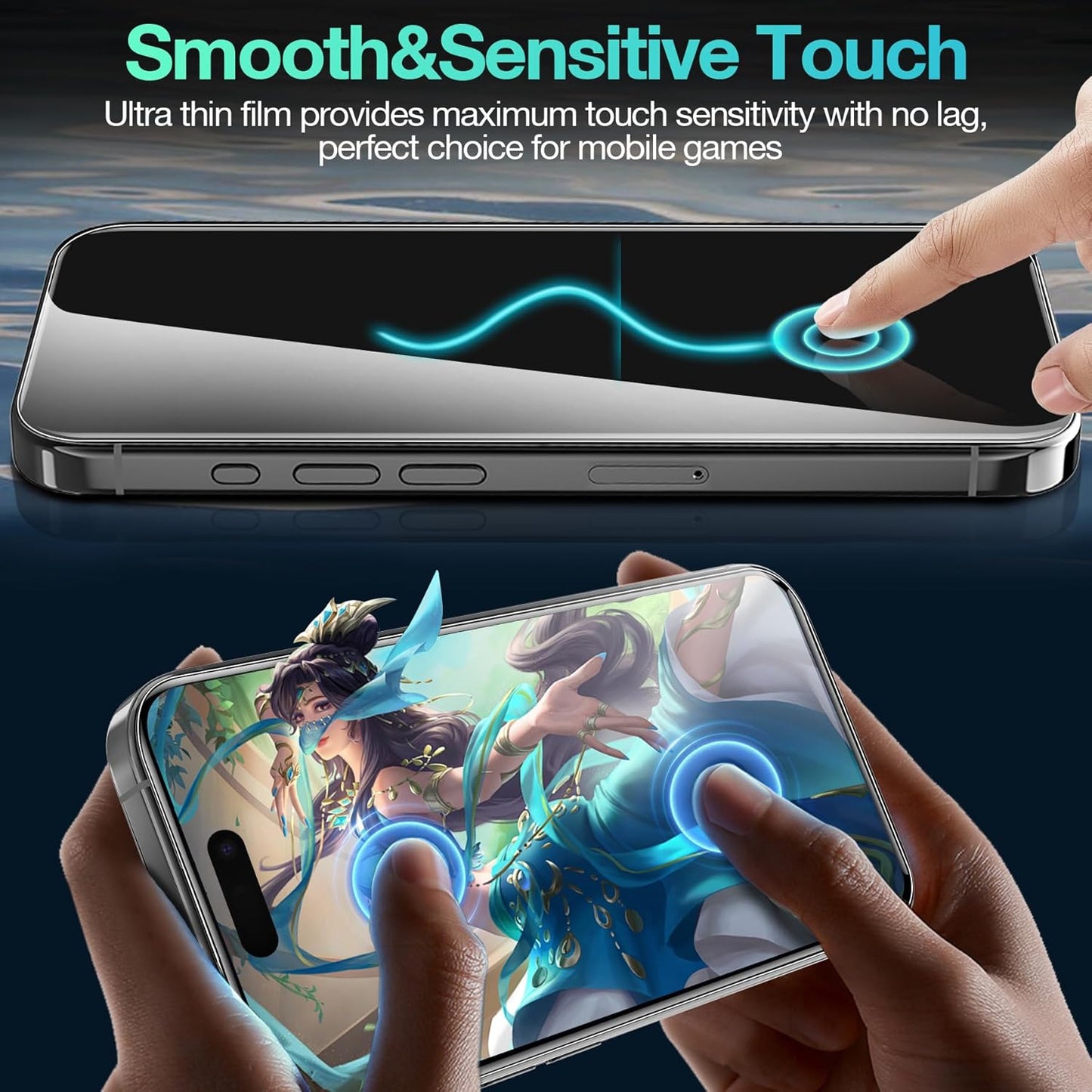 3 Pack 17 17 Flexible Film for iPhone Pro Max Screen Protector[NOT GLASS], Non-breakable Soft TPU Hydrogel Film
