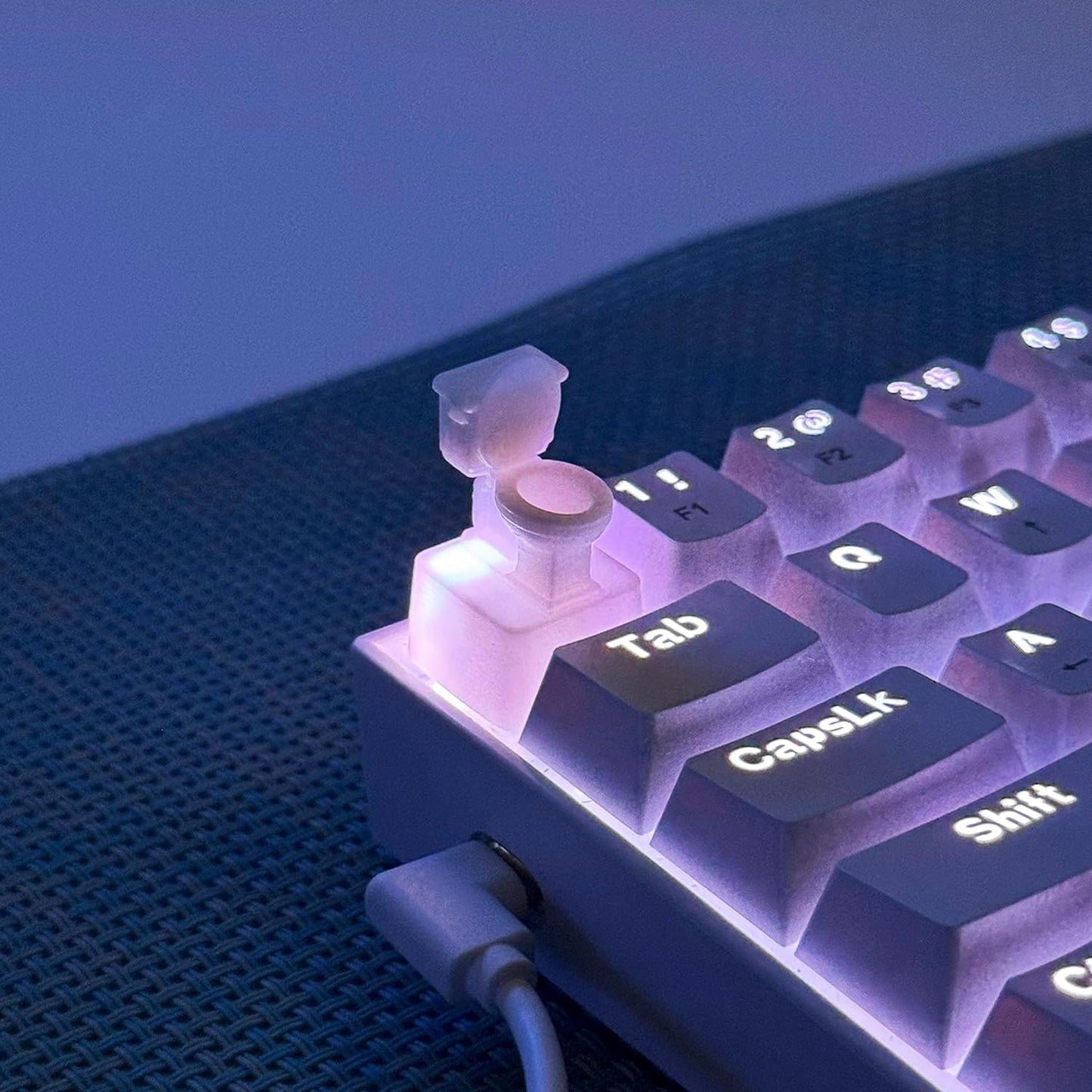 TRENDY WHIMSY Custom Mechanical Keyboard Keycaps Toilet Design , PBT Dye-Sub, Cherry MX Compatible, Unique Limited