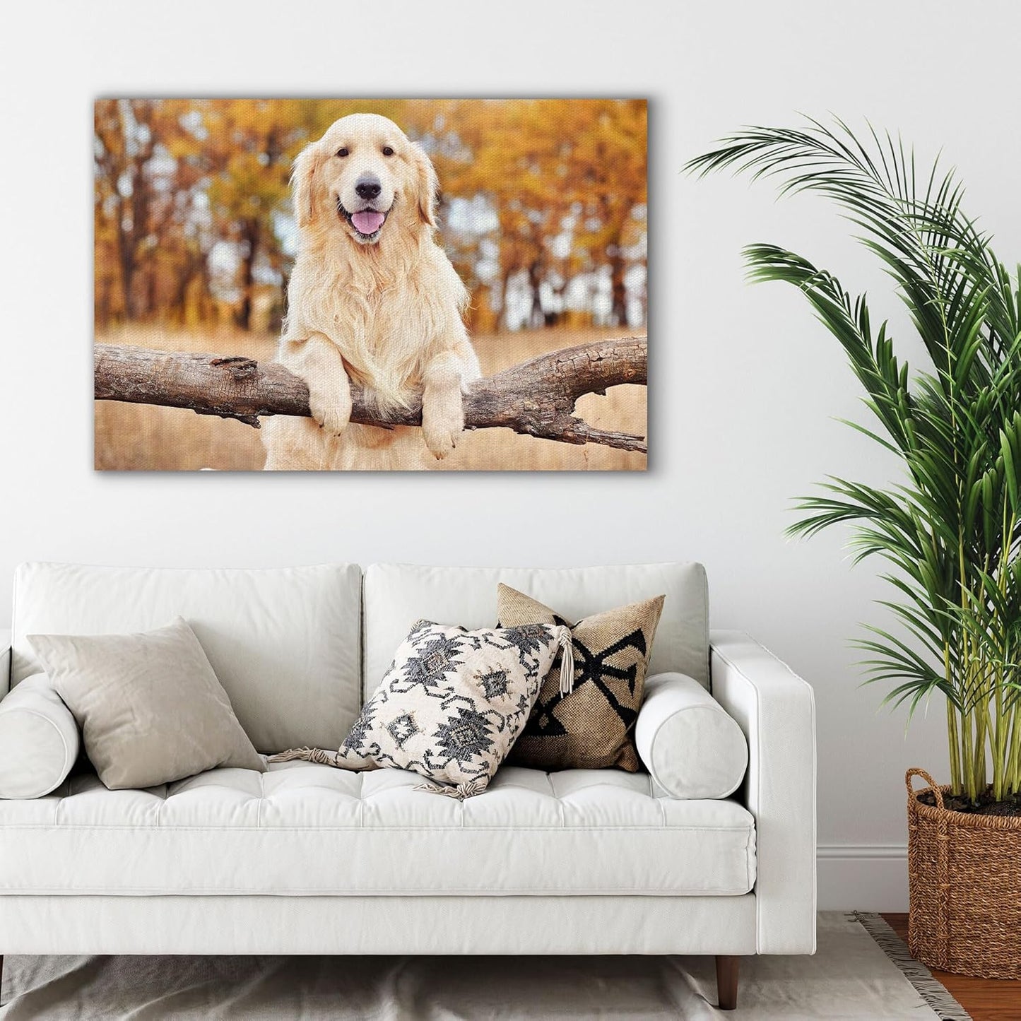 Skiennix Custom Canvas Prints - Personalized Photo Wall Art for Family & Pets | 12x8 Framed Gift