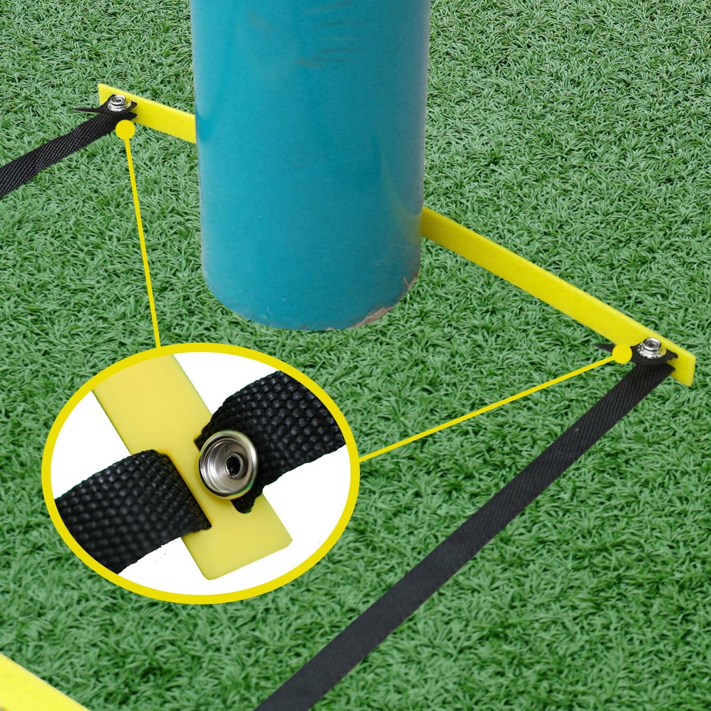 Tubsalah 20ft Adjustable Agility Ladder with Carry Bag – Football Training Equipment & Speed Ladder for Soccer, Basketball – Agility Training Equipment for Footwork Drills （2Pack）