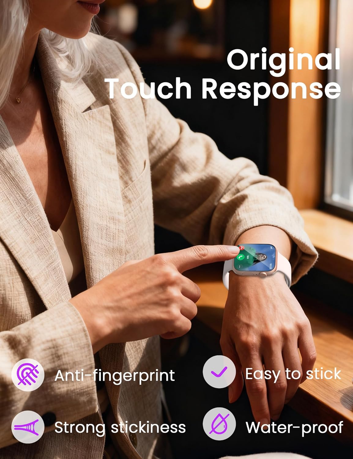 11 42mm (6 Pack) 11 42mm, Sinoacc Screen Protector Compatible with Apple Watch Series Self-Healing TPU Flexible Film