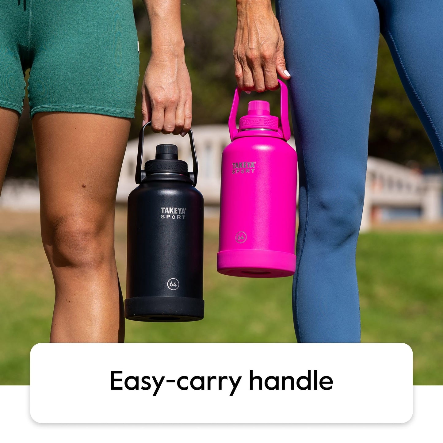 Takeya Sports Water Bottle with Spout Lid - Bottle with Triple Stainless Steel Insulation - Dishwasher Safe & BPA-Free - Bottle with Ice-Blocking Spout Lid & Removable Bumper - 40 oz, Champion Blue