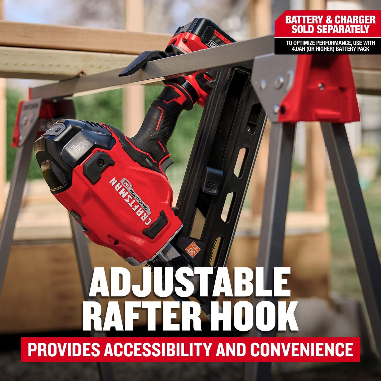 CRAFTSMAN V20 Brushless Cordless 30° Framing Nailer (Tool Only) (CMCN630PTB)