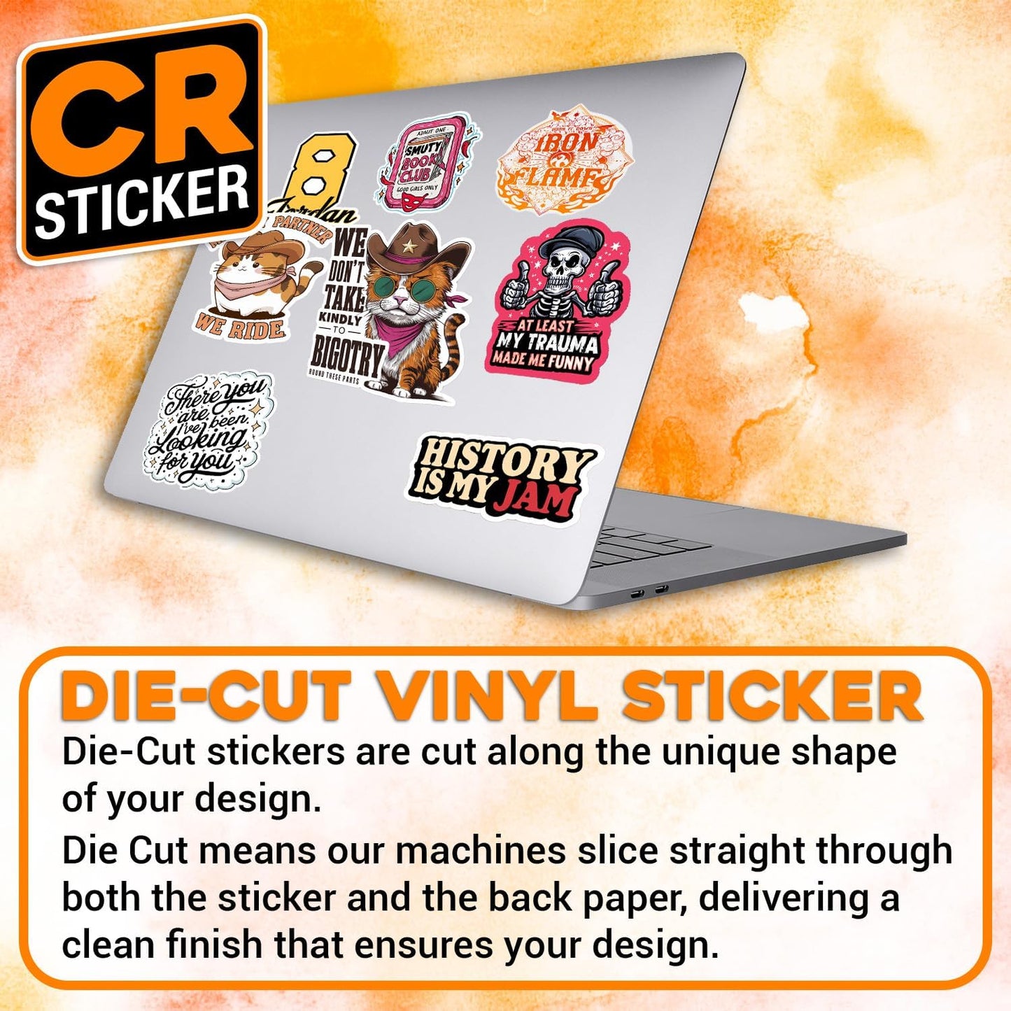 CRSTICKER H5 History is My Jam History Sticker Waterproof Vinyl Decal for Water Bottle Laptop Hard Hat Tumbler Cup Cars