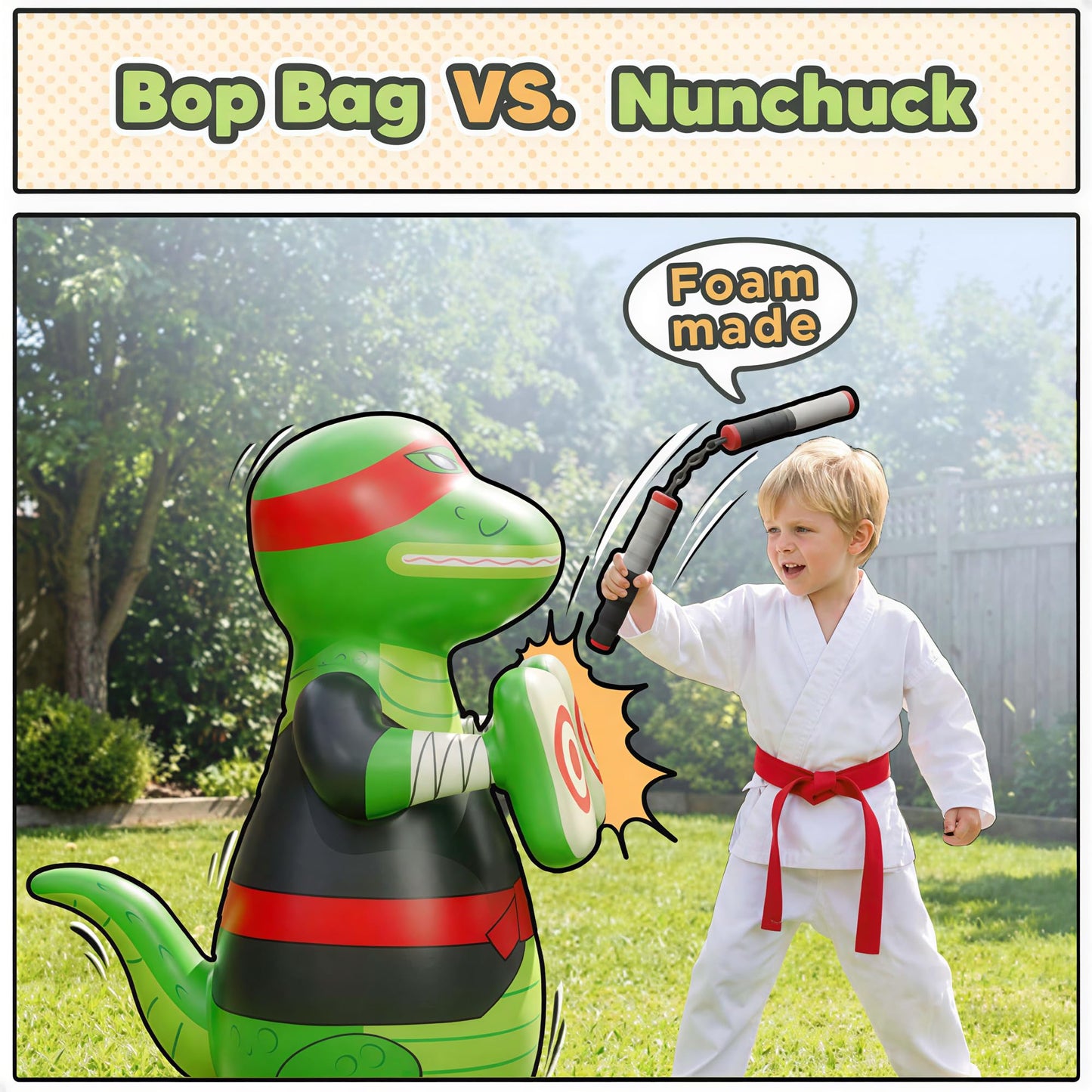 iPlay, iLearn Inflatable Punching Bag for Kids, Toddler 49" Blow up Boxing Bop Bag Toys, Training Bopper W/Ball Toss Game, Indoor Outdoor Fun Sports Activity, Birthday Gift 3 4 5 6 7 8-12 Yr Child Boy