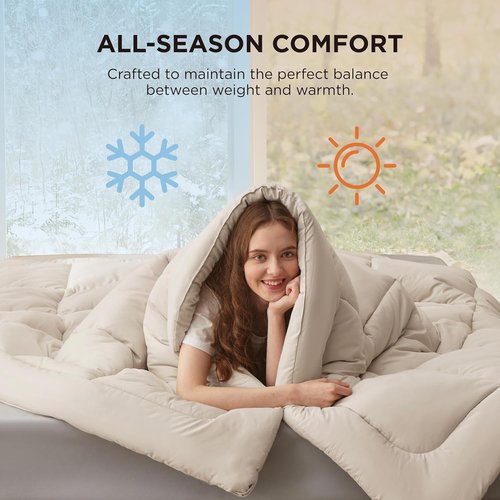 Bedsure Comforter Duvet Insert - All-Season Cal King Size Quilted Down Alternative Bedding | GentleSoft Fabric, 96 x 102 Inches