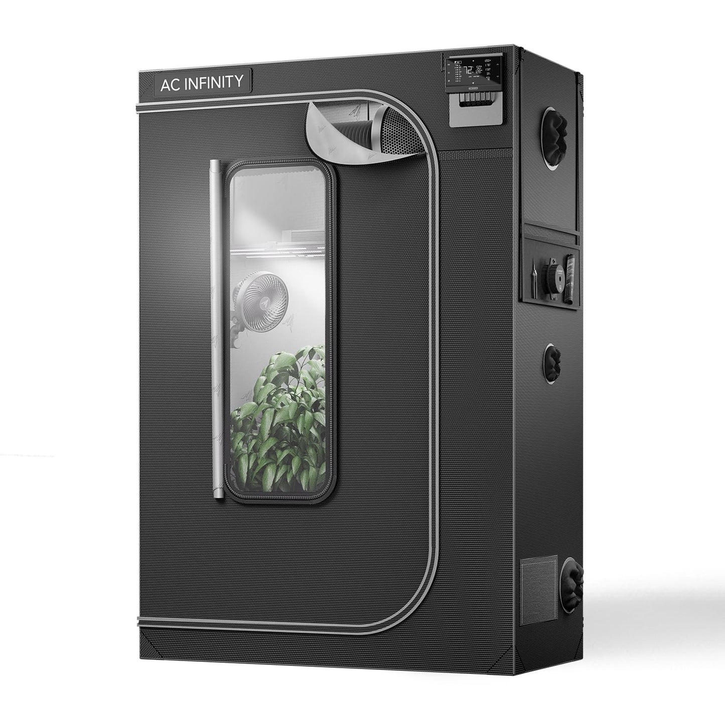 AC Infinity CLOUDLAB 642, Advance Grow Tent 4x2, Thickest 1" Poles, 2000D Mylar Canvas, Lab-Tested Highest Reflectivity, Largest Zipper Window, Controller Mount Plate, 48" x 24" x 72" Indoor Growing