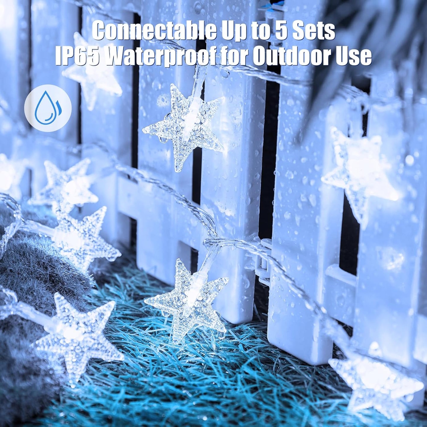 Star String Lights - 33 Ft 100 LED Waterproof Fairy Lights with Remote & Timer | 8 Modes for Home Decor
