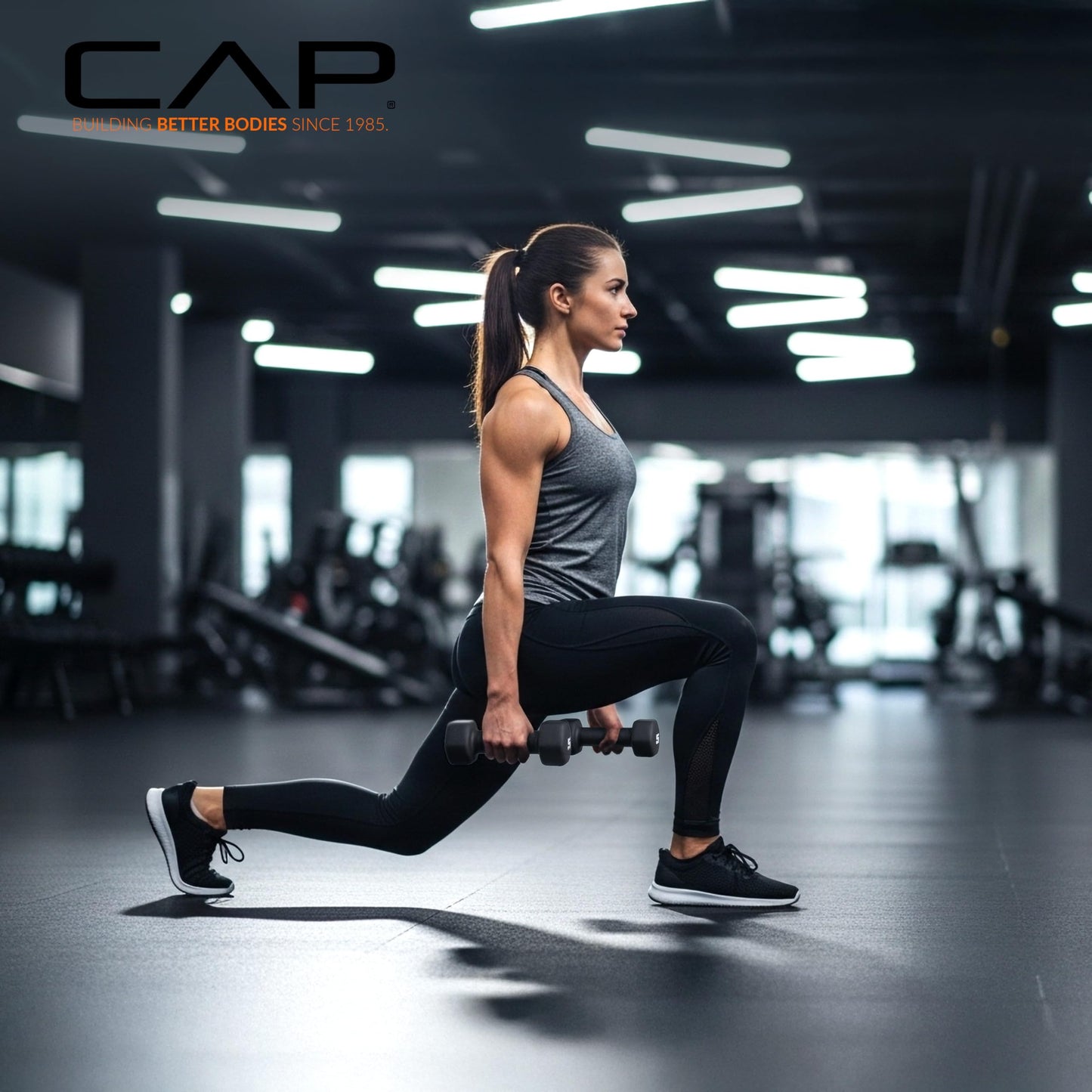 CAP Barbell 20 LB Set of Neoprene Dumbbells with Rack | 2, 3, 5 LB pairs