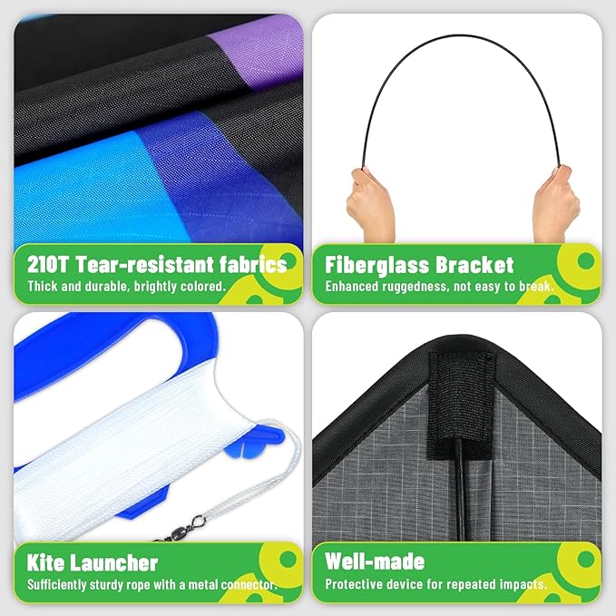 Delta Kites for Kids & Adults, Extremely Easy to Fly, Single Line Beach Kite