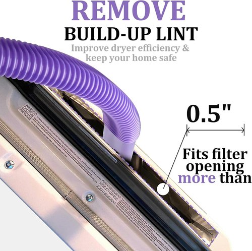 Fullclean Dryer Vent Lint Vacuum Attachments - Flexible Tool for Dyson V15, V12, V11, V10, V9, V8, V7