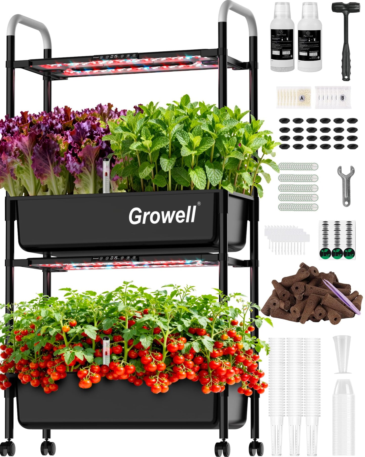 54 Pods Hydroponics Growing System Kit & 120 Pcs Hydroponic Pods Kit