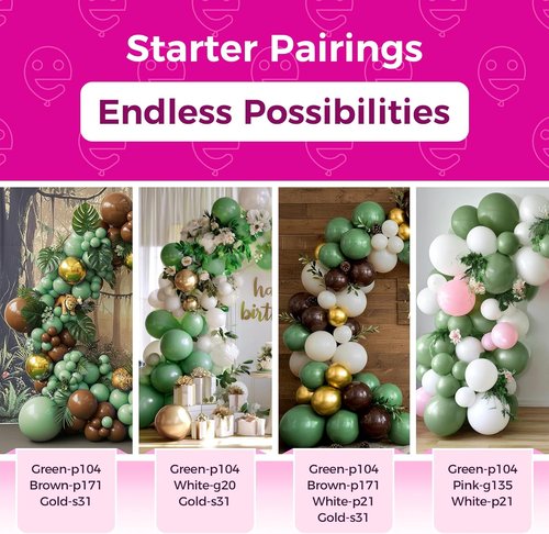 Bezente Sage Green Balloons - 18 Inch Large Olive Green Latex Balloons | 30 Pack for Parties & Events