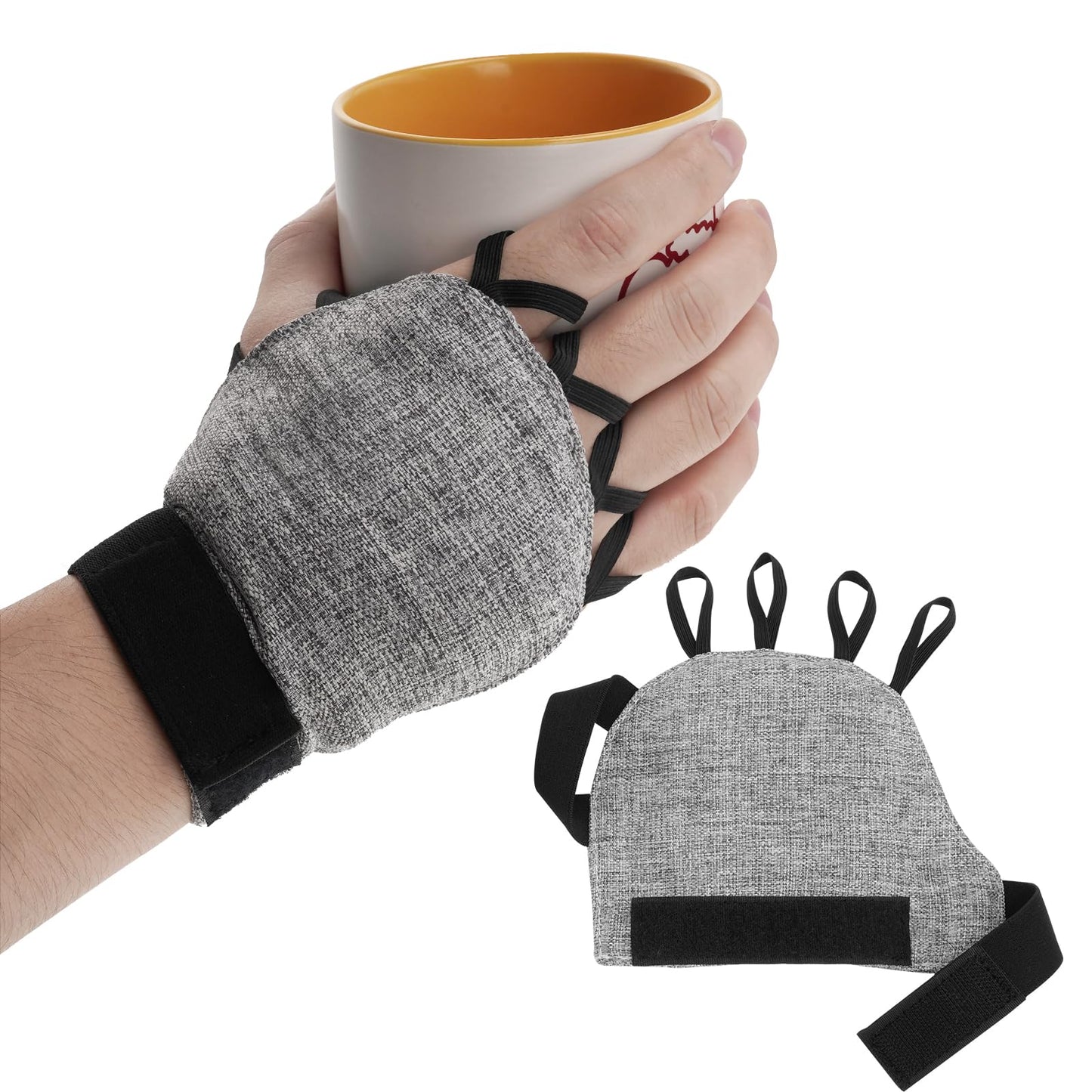 Zipcase Weighted Gloves for Tremors to Provide Hand Stability and Improve Hand Dexterity, Perfect Writing Weights & Hand strengthening Tool (1/2lb, Left） Gray